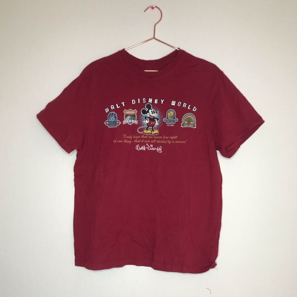 Disney embroidered Mickey and quote t shirt‎